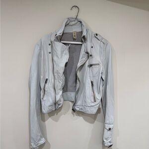 Jakett…etc Women's White Leather Jacket